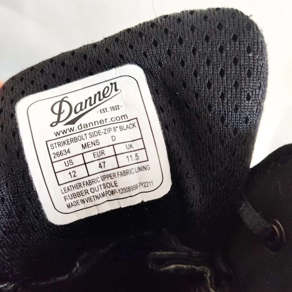 Danner Boots Mens Size 12 Striker Bolt‎ Side-Zip 8